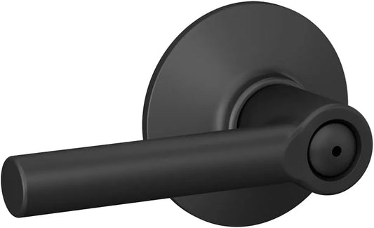 Schlage F40 BRW 622 Privacy Lock, Standard, Matte Black