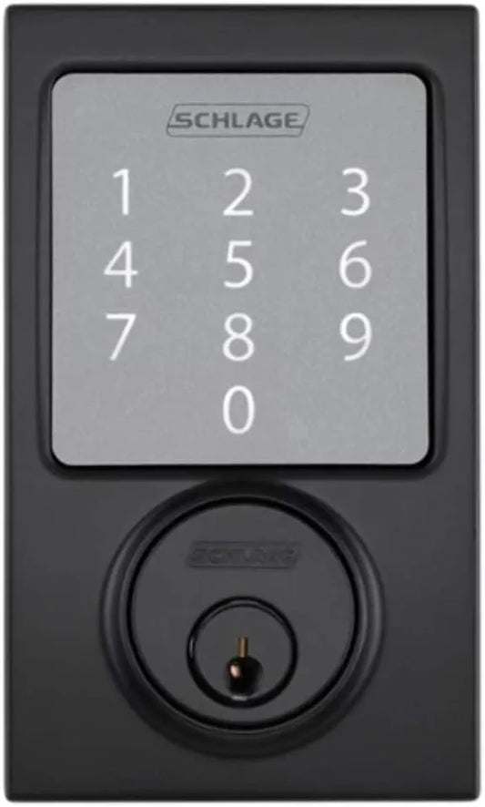 SCHLAGE Sense Smart Deadbolt With Century Trim (Matte Black)