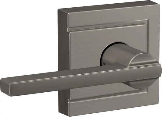 Schlage Latitude Hall/Closet Passage Door Handle, Reversible, Satin Nickel