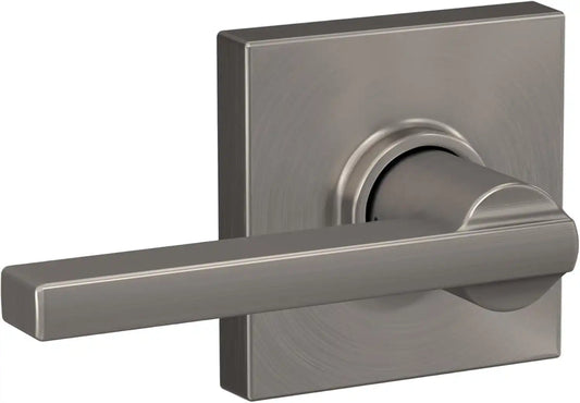 SCHLAGE Latitude Hall/Closet Passage Door Handle, Reversible, Satin Nickel