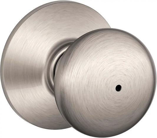 SCHLAGE Plymouth Bed/Bath Privacy Door Knob with Lock, Satin Nickel