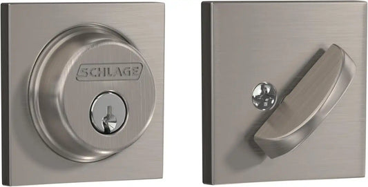 Schlage Collins Single Cylinder Front Door Deadbolt, Satin Nickel