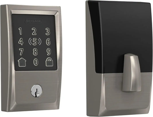 Schlage Encode Plus Smart WiFi Deadbolt Lock, Tap to Unlock, Satin Nickel