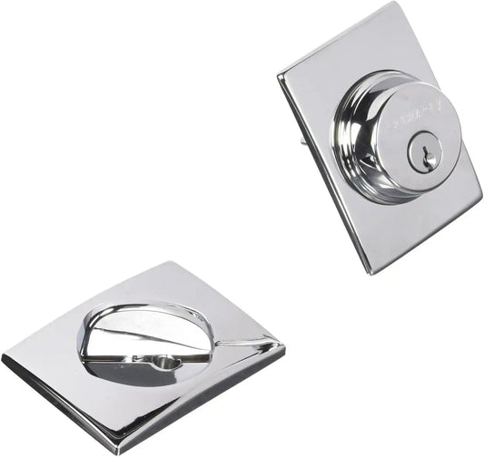 Schlage Lock Company B60CEN625 Single Cylinder Grade 1 Deadbolt with Decorative Century Rose, Polished Chrome