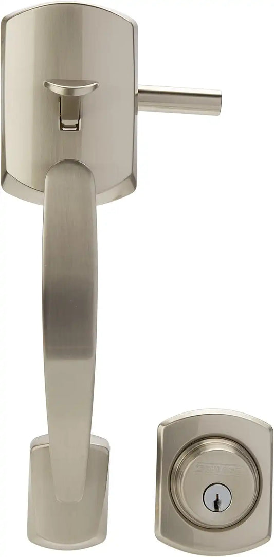 Schlage Greenwich Satin Nickel Broadway Handleset Interior Lever