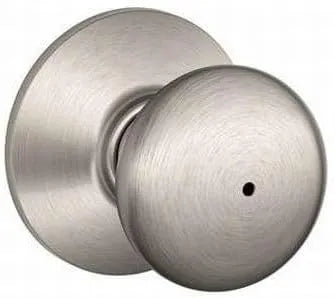 SCHLAGE Plymouth Bed/Bath Privacy Door Knob with Lock, Satin Nickel