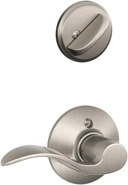 Schlage Lock Company F60GRW619ACC(RH) Greenwich Active Door Handle Set with Accent Right Hand Interior, Satin Nickel