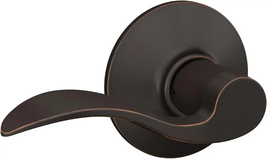 SCHLAGE Accent Hall/Closet Passage Door Handle, Reversible, Aged Bronze