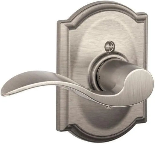 Schlage Lock Company F60CAM619ACC(LH) Schlage Camelot Active Door Handleset with Accent Left Hand Interior, Satin Nickel