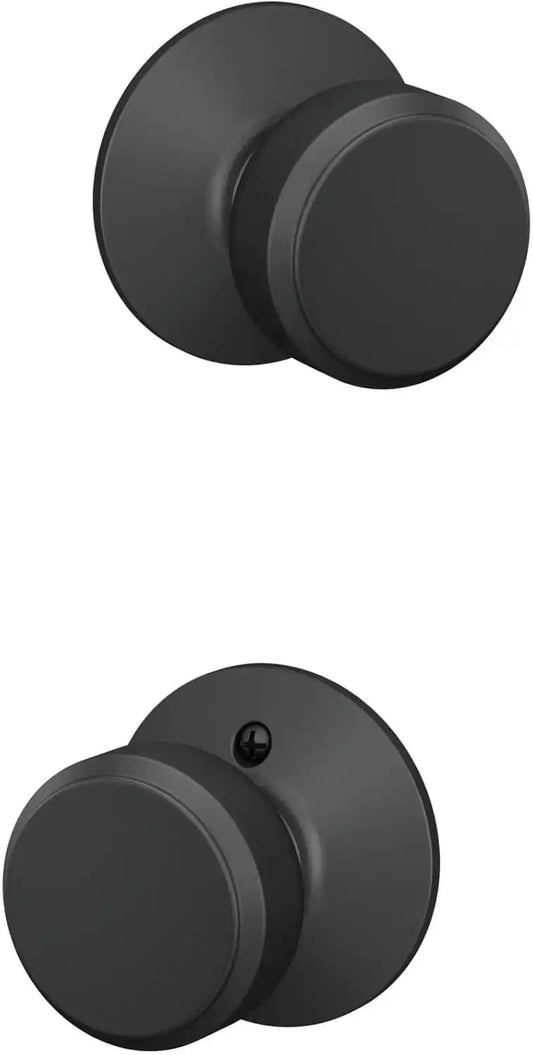 Schlage Bowery Hall/Closet Passage Door Knob, Matte Black