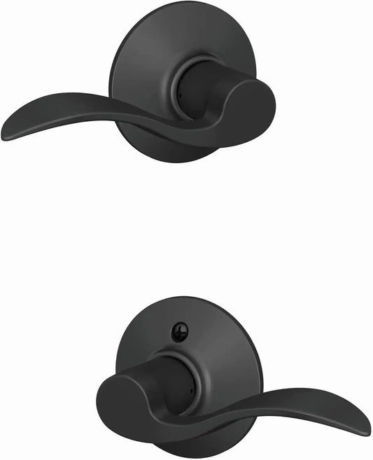 Schlage F10 ACC 622 Accent Door Lever, Hall & Closet Passage Lock, Matte Black