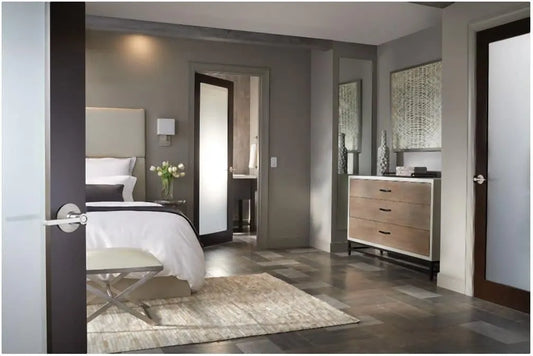 Schlage F40LAT608 Schlage F40-LAT Latitude Privacy Door Lever Set