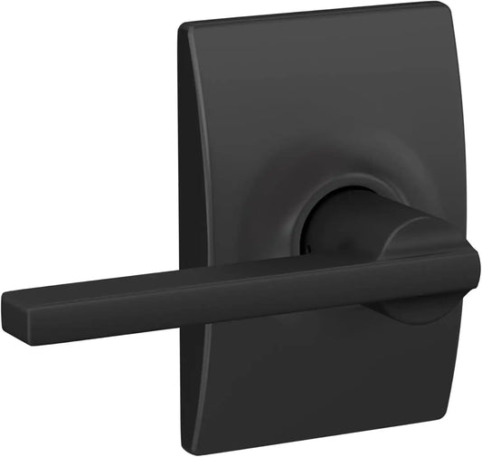 SCHLAGE Latitude Hall/Closet Passage Door Handle, Reversible, Matte Black