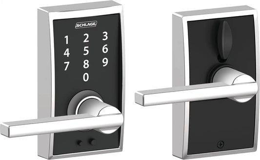 SCHLAGE Touch Century Lock with Latitude Lever (Bright Chrome) FE695 CEN 625 LAT