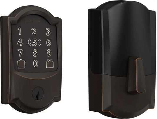 Schlage Encode Plus Smart WiFi Deadbolt Lock, Tap to Unlock, Aged Bronze