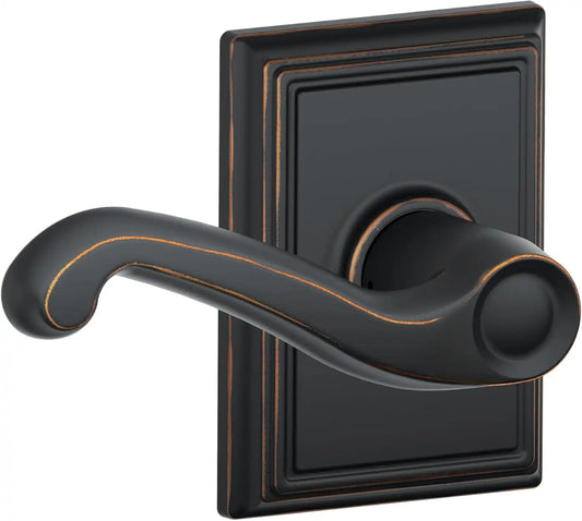 Schlage Flair Hall/Closet Passage Door Handle, Reversible, Aged Bronze