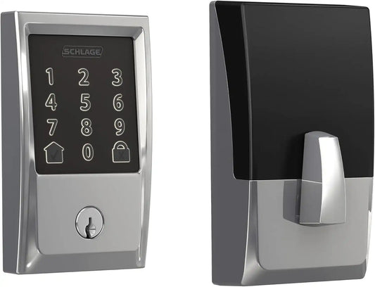 Schlage Encode Smart WiFi Deadbolt Lock with Century Trim, Bright Chrome