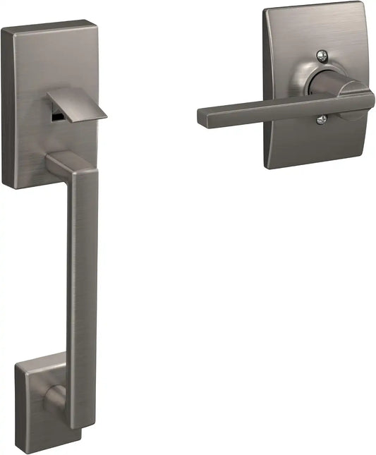 SCHLAGE Century Lower Half Entry Handleset, Latitude Lever, Satin Nickel