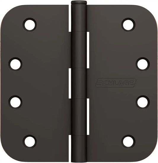 Schlage 4" Door Hinge with 5/8" Radius Round Corner in Aged Bronze (3-Pack)