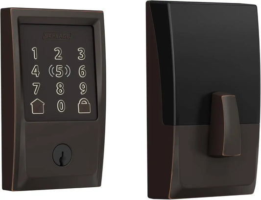 Schlage Encode Plus Smart WiFi Deadbolt Lock, Tap to Unlock, Aged Bronze