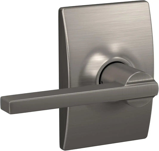 SCHLAGE Latitude Hall/Closet Passage Door Handle, Reversible, Satin Nickel