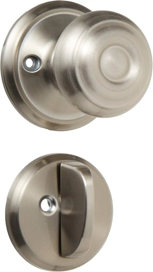 Schlage F60PLY619GEO Plymouth Active Door Handleset with Georgian Interior, Satin Nickel