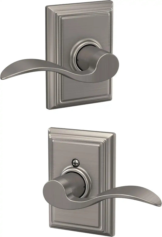 SCHLAGE Accent Hall/Closet Passage Door Handle, Reversible, Satin Nickel