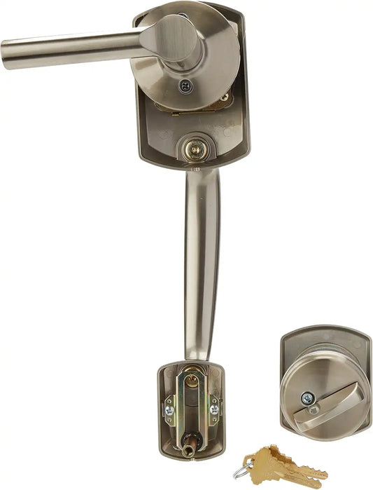 Schlage Greenwich Satin Nickel Broadway Handleset Interior Lever